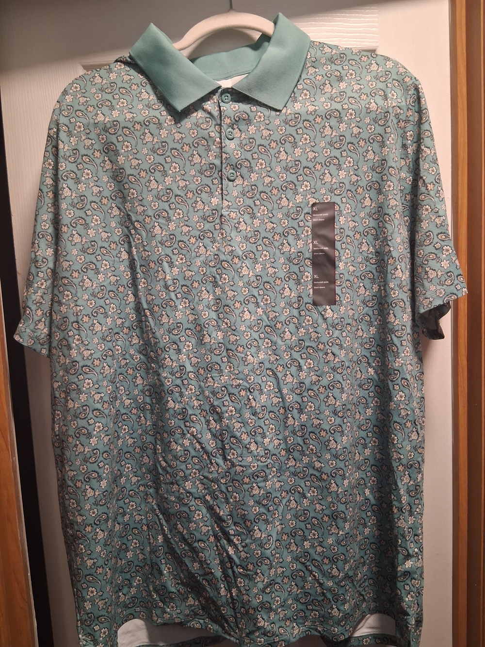 all in motion Teal Floral-Print Polo